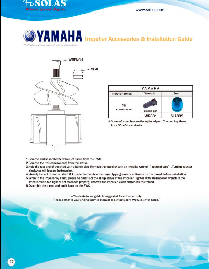 Tools And Seals For Yamaha Jet Skis